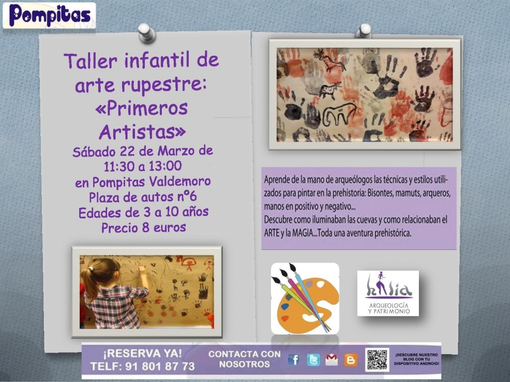 taller infantil de arqueología y arte rupestre en valdemoro