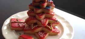 Árbol de Navidad con galletas
