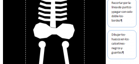 Disfraz de esqueleto casero para niños en halloween