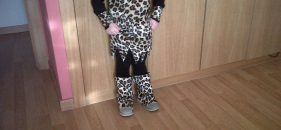 Disfraz de troglodita casero para niña