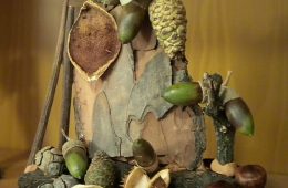 Adornos con hojas y frutos de Otoño con niños (II)