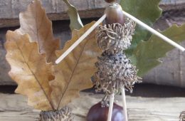Manualidades con hojas y frutos secos del Otoño