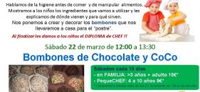 Taller infantil de Bombones de Chocolate y Coco en Alcobendas